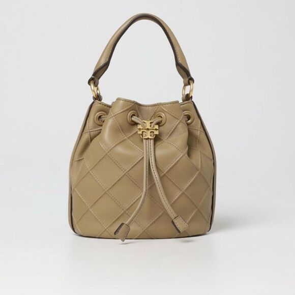 Tory Burch Small Fleming Soft Bucket Bag-Pebblestone - Picture 1 of 7